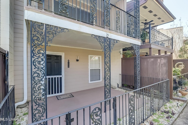 doorway to property with a porch