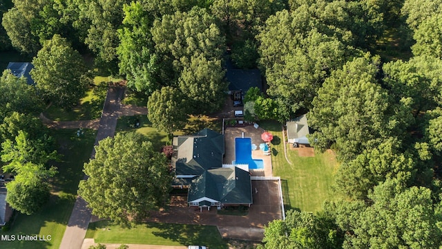 4424 Rebekah Dr, Olive Branch, MS 38654 - aerial view of property and surrounding area featuring a forest