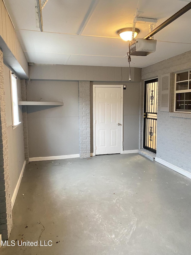 interior space with a closet and concrete floors