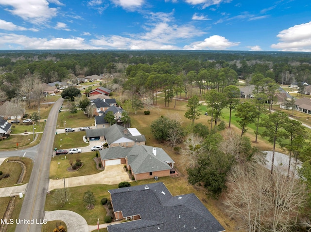bird's eye view with a residential view