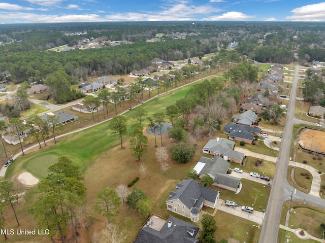 aerial view featuring a residential view
