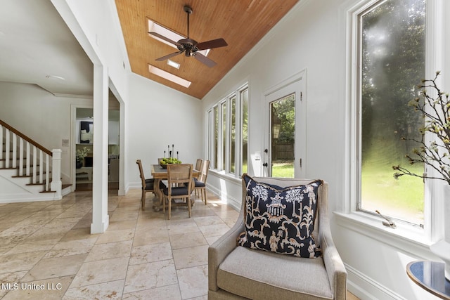 13 Highland Meadows Dr, Jackson, MS 39211 - sunroom with vaulted ceiling and a skylight
