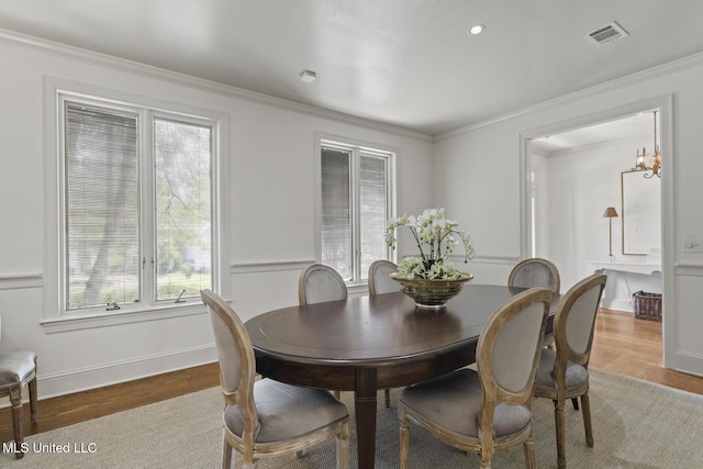13 Highland Meadows Dr, Jackson, MS 39211 - dining space featuring light wood-style flooring and ornamental molding