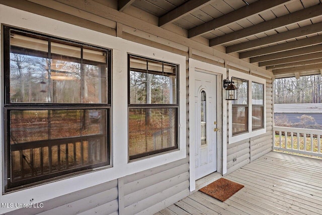 exterior space with a porch