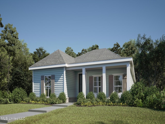 130 Everly Cir, Ocean Springs, MS 39564 - view of front facade with roof with shingles and a front yard