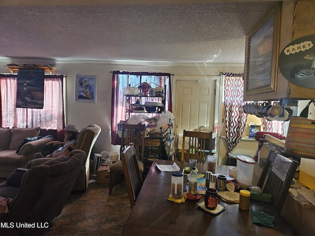 8800 Graham Rd, Moss Point, MS 39562 - dining space with a textured ceiling