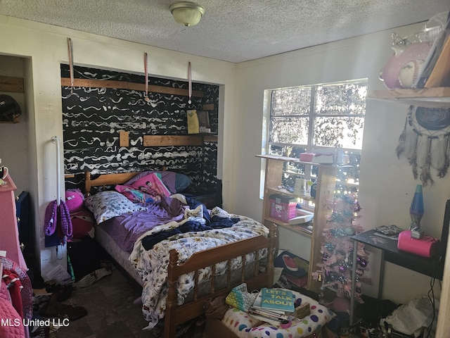 8800 Graham Rd, Moss Point, MS 39562 - bedroom with a textured ceiling