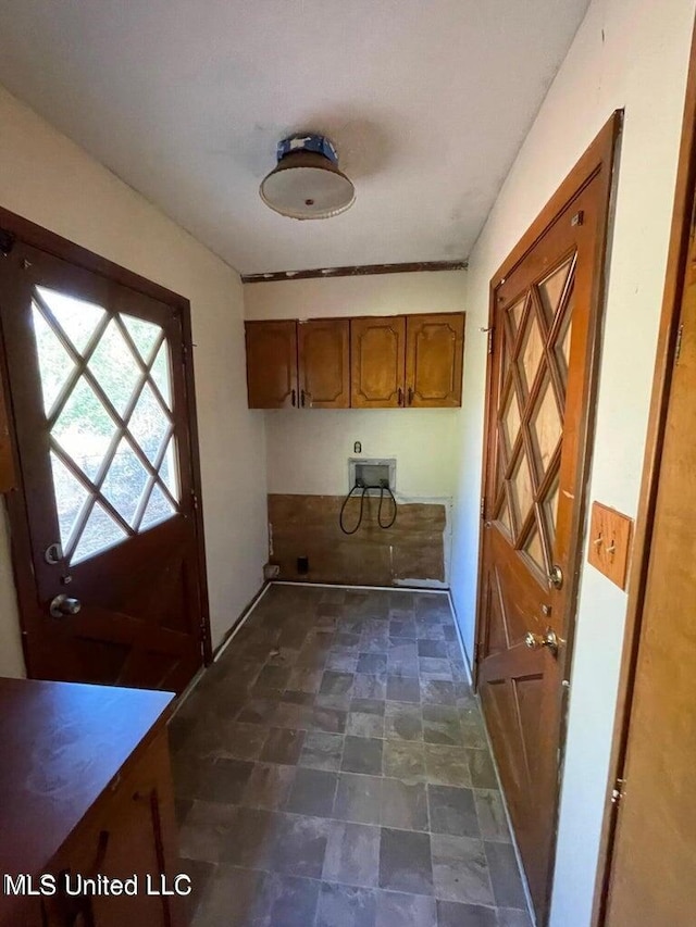 laundry area with hookup for a washing machine and electric dryer hookup