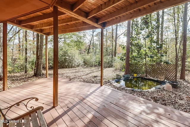 view of wooden terrace