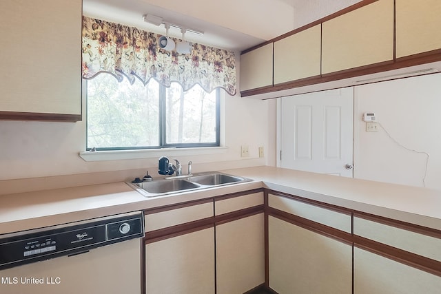 kitchen with dishwashing machine and sink