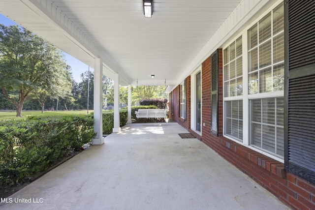 view of patio / terrace with a porch