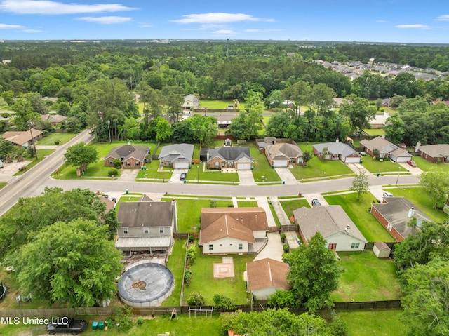 birds eye view of property featuring a residential view