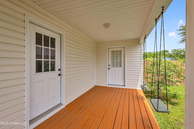 view of wooden deck