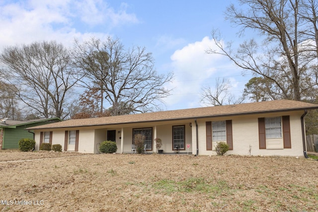 view of single story home