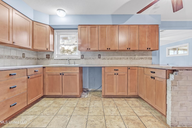 6830 Embassy Cir, Horn Lake, MS 38637 - kitchen with a sink, plenty of natural light, and backsplash