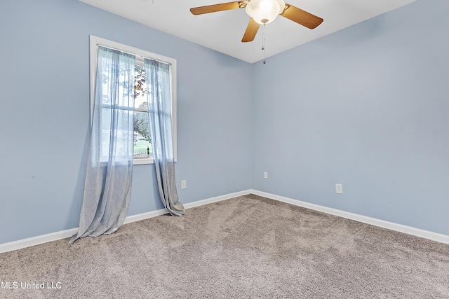 6830 Embassy Cir, Horn Lake, MS 38637 - unfurnished room featuring carpet, a ceiling fan, and baseboards