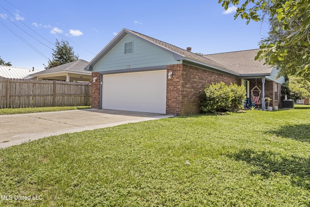 172 Briarfield Ave, Biloxi, MS 39531 - view of front of home featuring brick siding, an attached garage, concrete driveway, and a shingled roof