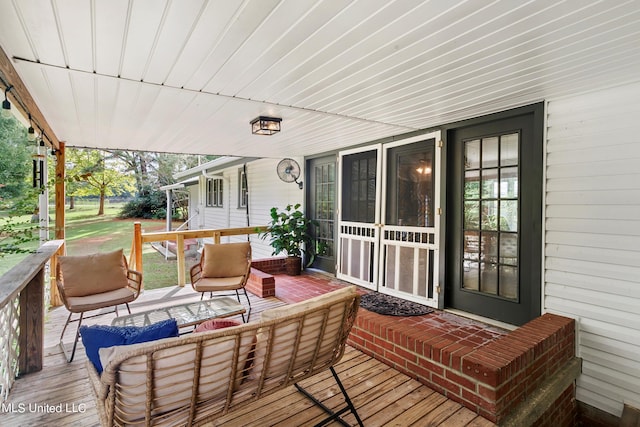 view of wooden deck