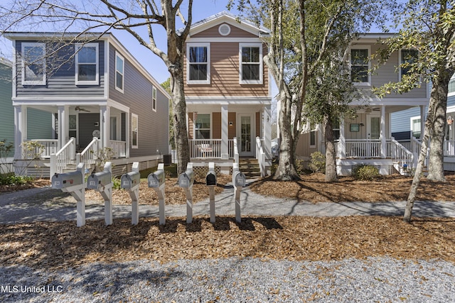 view of front of home with a porch