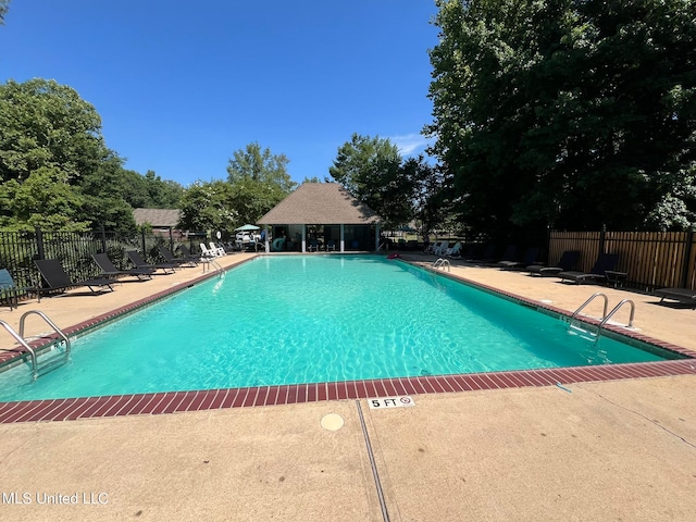 view of pool with a patio area