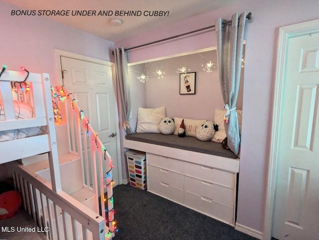 bedroom with carpet