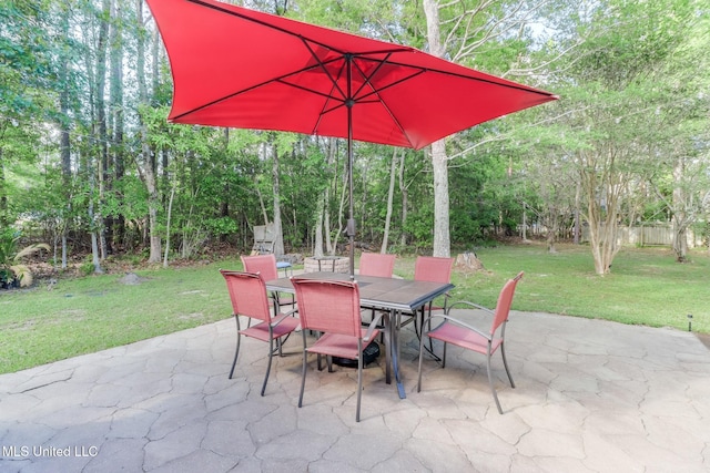 view of patio / terrace with outdoor dining area