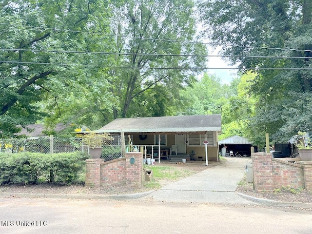 3755 Jayne Ave, Jackson, MS 39209 - view of front of property with concrete driveway