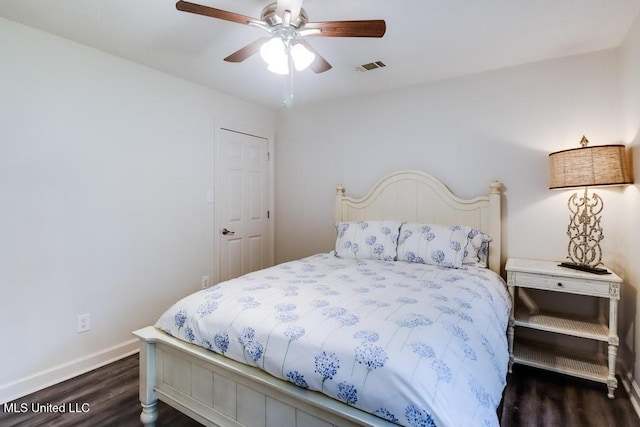 3109 Breezy Hill Ln, Ocean Springs, MS 39564 - bedroom featuring wood finished floors, baseboards, and ceiling fan