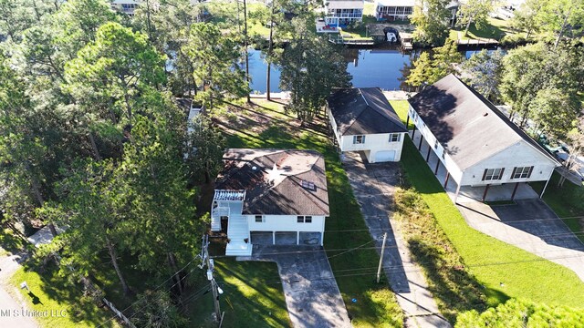 6071 Comanche St, Kiln, MS 39556 - aerial view of residential area featuring a large body of water