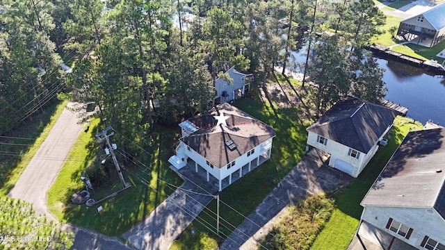 6071 Comanche St, Kiln, MS 39556 - aerial view of property and surrounding area featuring a nearby body of water