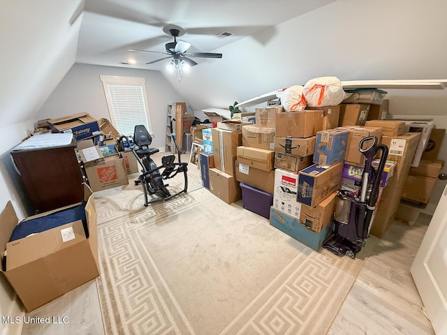 2290 Loisy Blvd, Hernando, MS 38632 - additional living space featuring ceiling fan, wood finished floors, and vaulted ceiling