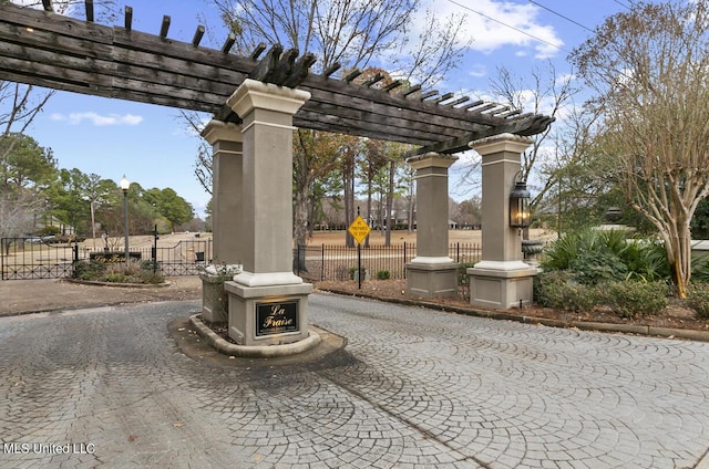 view of property's community with a pergola and a playground