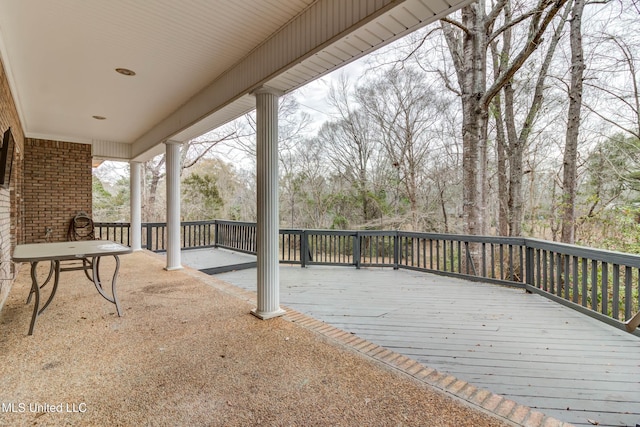 view of wooden terrace