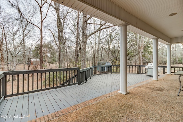 view of wooden deck