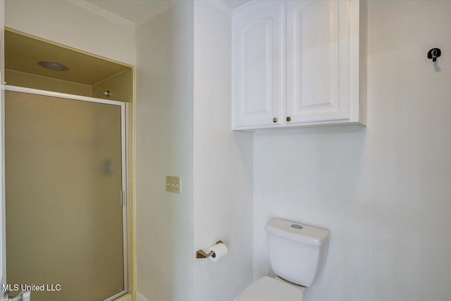 110 Stonington Ct, Brandon, MS 39047 - bathroom with a stall shower and ornamental molding
