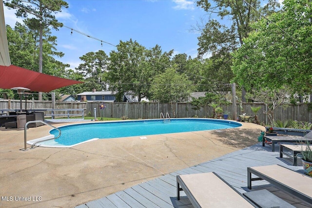 110 Stonington Ct, Brandon, MS 39047 - view of pool with a patio area and a fenced backyard