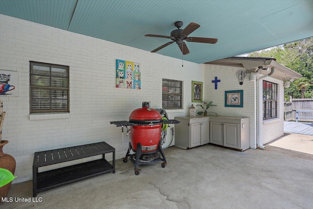 110 Stonington Ct, Brandon, MS 39047 - view of patio featuring ceiling fan