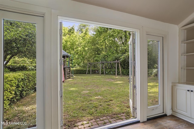 3831 Tyrone Dr, Jackson, MS 39216 - doorway to outside with wood finished floors