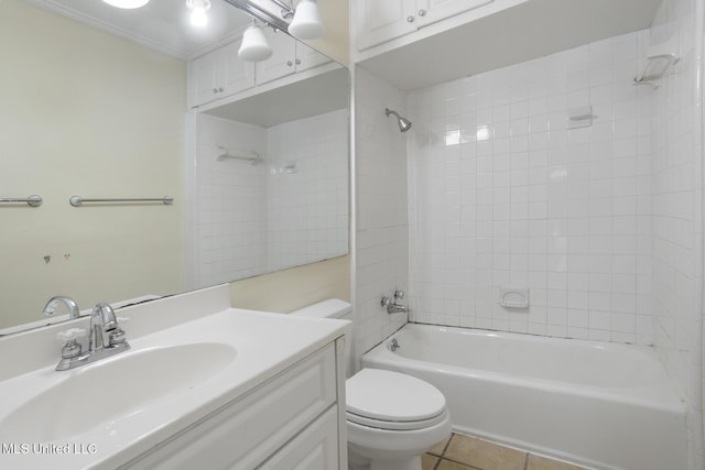 3831 Tyrone Dr, Jackson, MS 39216 - full bathroom with shower / washtub combination, vanity, and tile patterned flooring