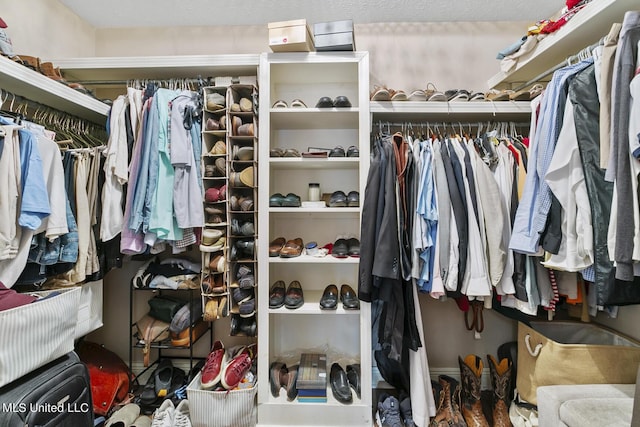 view of walk in closet