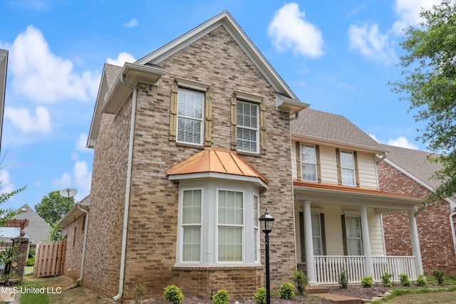 front of property with a porch