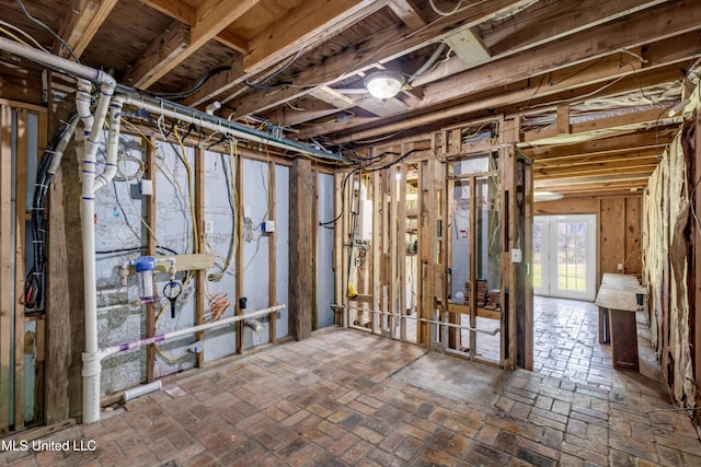 2529 Windward Dr, Gautier, MS 39553 - below grade area with brick floors