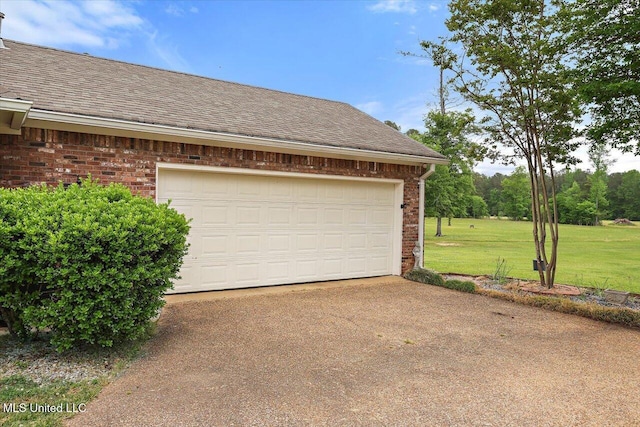garage with driveway