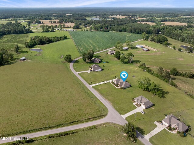 446 Newman Camp Rd, Sumrall, MS 39482 - aerial overview of property's location featuring rural landscape