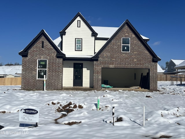 view of front facade with a garage