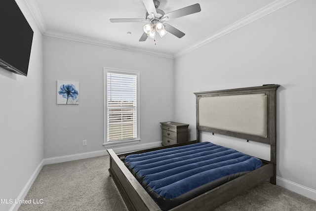 962 Glenwild Cir, Canton, MS 39046 - carpeted bedroom with ornamental molding, baseboards, and a ceiling fan