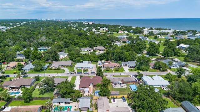 109 Boggs Cir, Long Beach, MS 39560 - aerial view of property and surrounding area with a large body of water and nearby suburban area