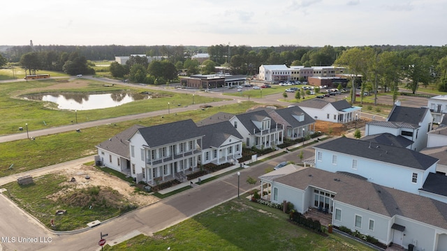 drone / aerial view of a large body of water