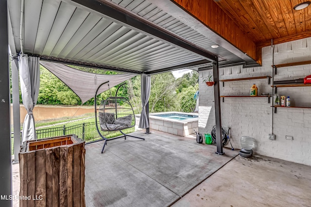 625 Wild Horse Ln, Brandon, MS 39042 - view of patio featuring an outdoor hot tub