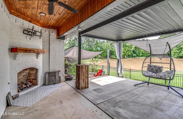 625 Wild Horse Ln, Brandon, MS 39042 - view of patio / terrace featuring ceiling fan